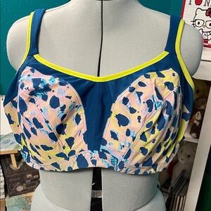 Colorful Leopard Print Sports Bra UK 36HH